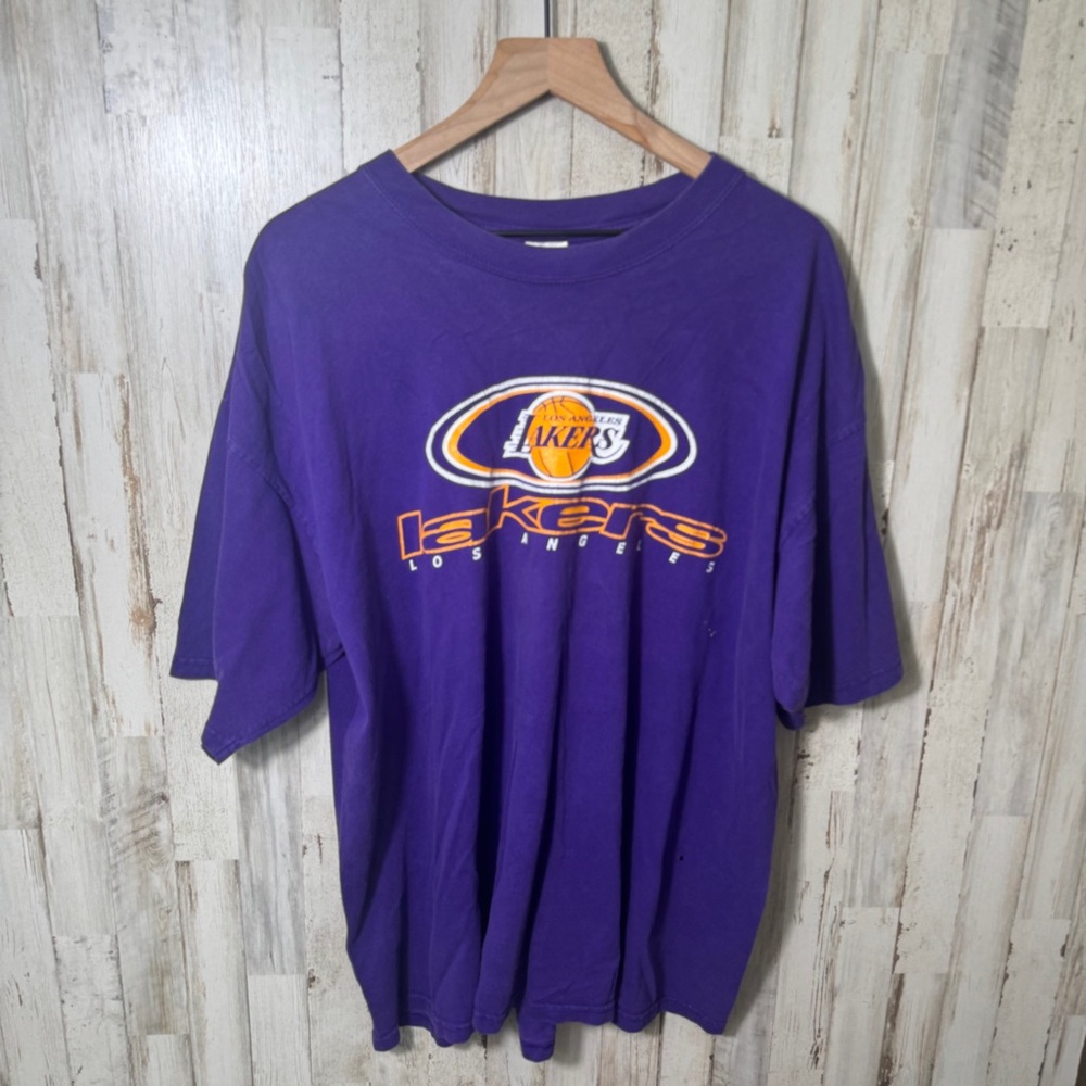 Vintage Y2k Los Angeles Lakers O'Neil #34 Purple T Shirt Mens Size XXL - Picture 1 of 5